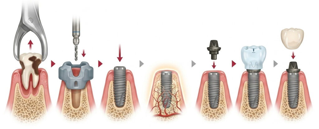 Same-Day Dental Implants vs. Traditional Implants: Which Option is Right for You? 3 dental implants timeline