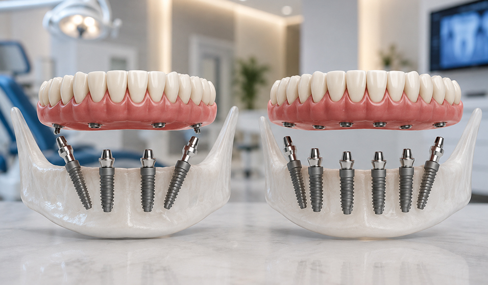 All-on-4 vs. All-on-6 Dental Implants
