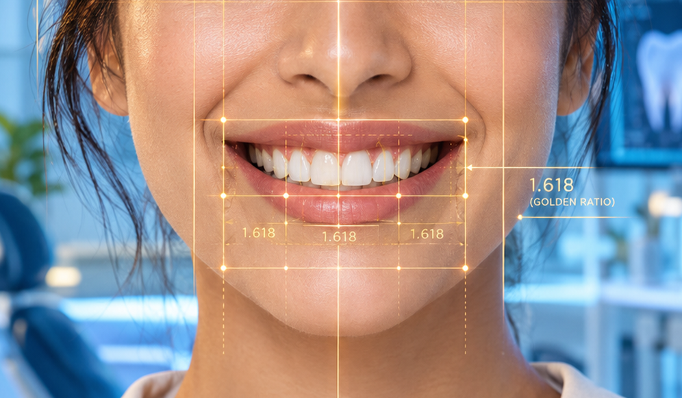 How Digital Smile Design (DSD) Uses the "Golden Proportion" to Map Restorations Perfect for Your Face Shape